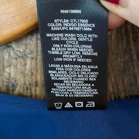 Catalina Sz M Royal Blue Eyelet Cuffs & Hem Oversized Relaxed Fit Se Cover Tunic - Picture 8 of 8